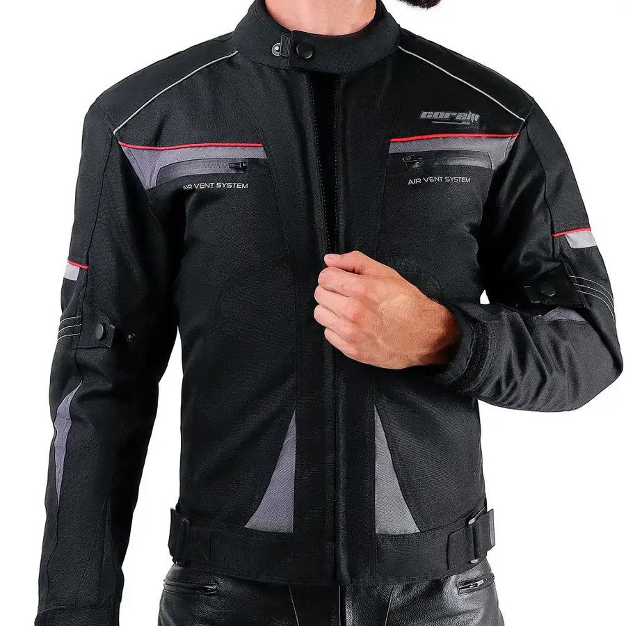 VESTE EN TEXTILE DE COURSE DE MOTO PIERRE IMPERMÉABLE