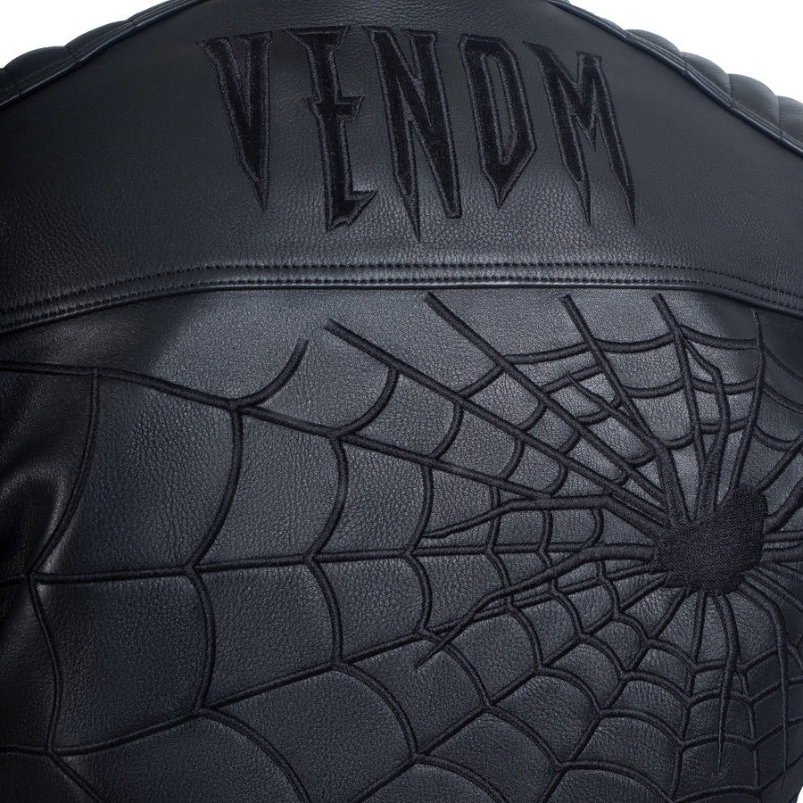 BLOUSON DE CUIR MOTO NOIR VENOM